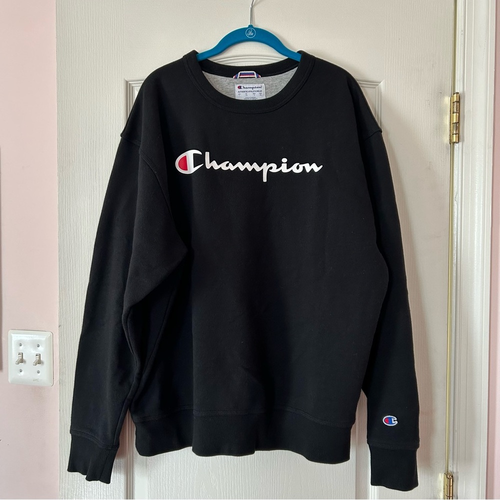 Black Champion Crewneck Sweater